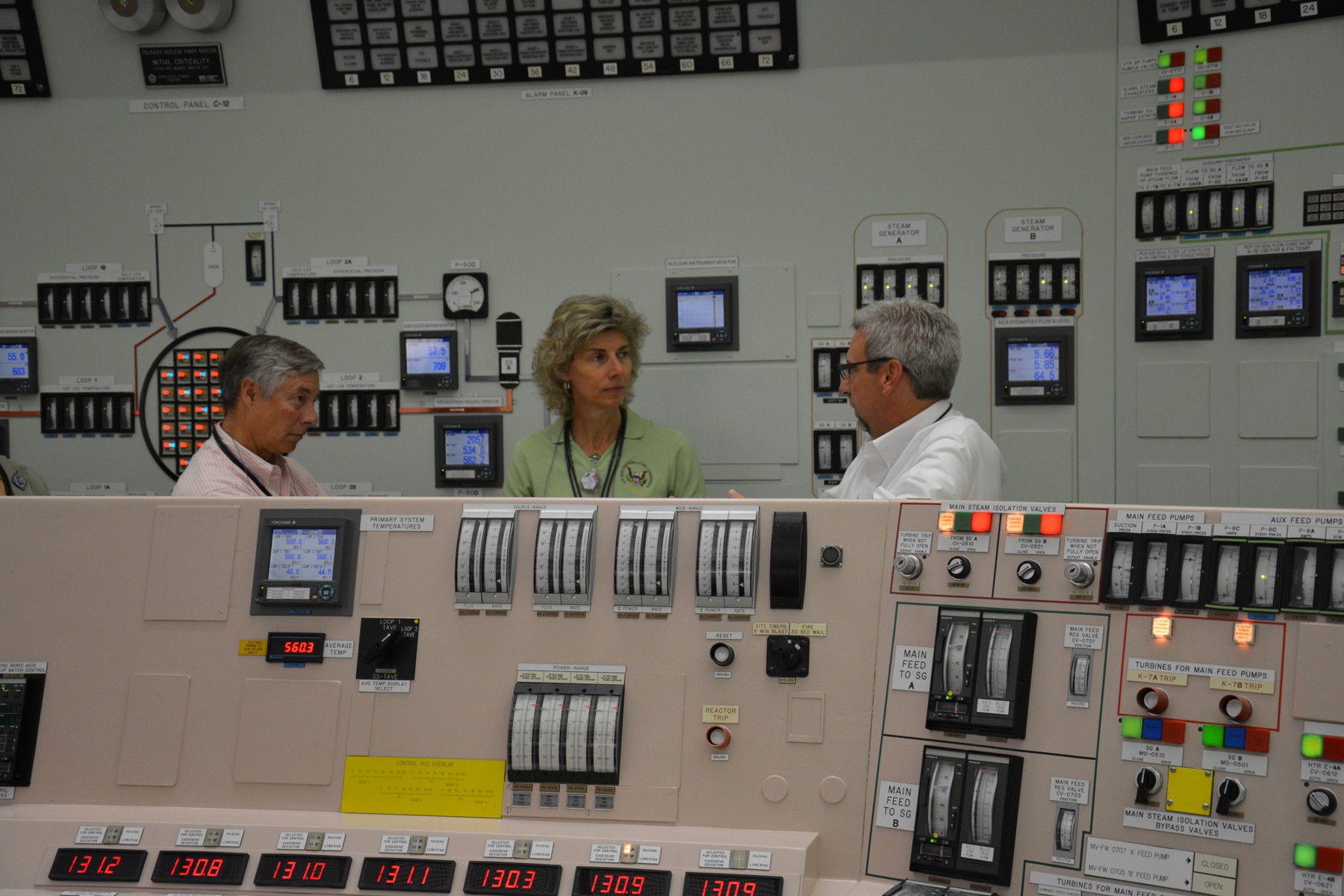 Visitors in the Palisades control room in a 2014 archive photograph