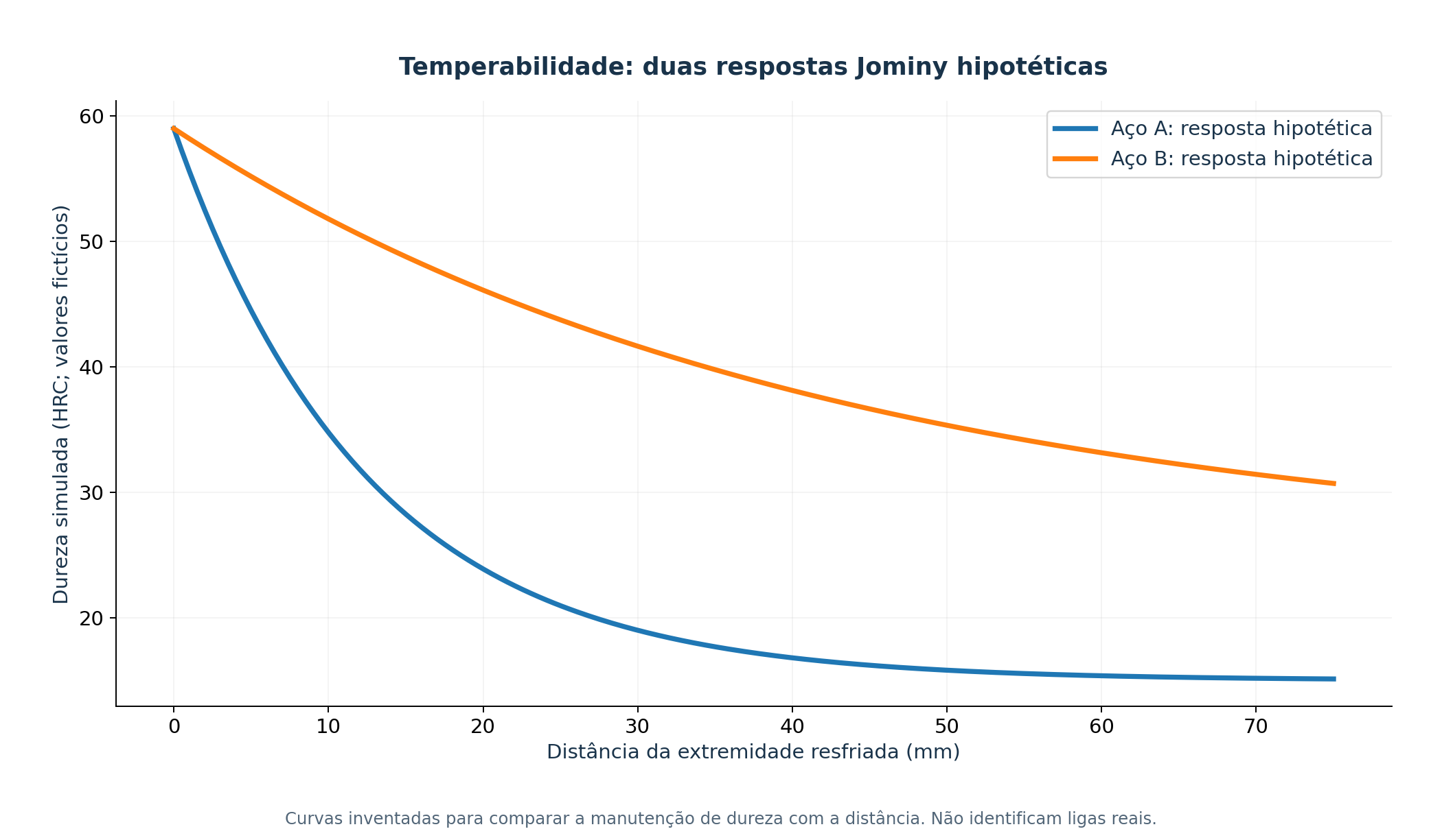 Temperabilidade: duas respostas Jominy hipotéticas